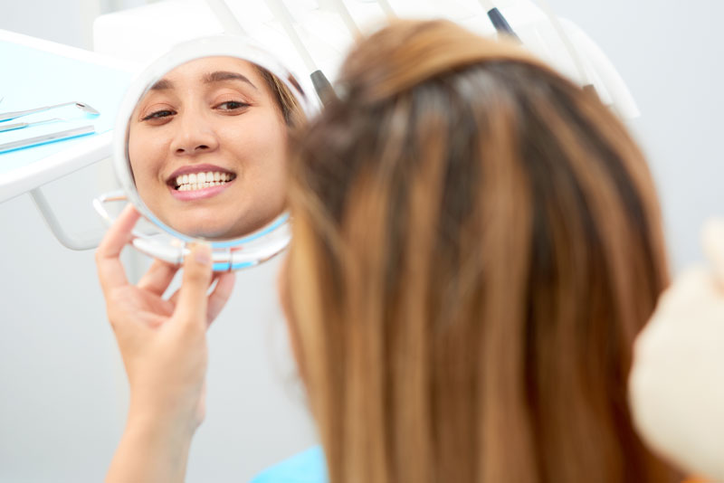 dental patient smiling after procedure