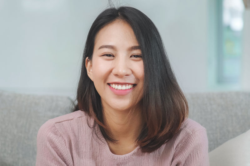 dental patient smiling after root canal